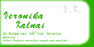 veronika kalnai business card